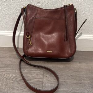 Fossil Brown Leather Crossbody Purse